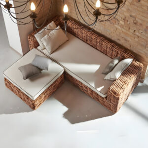 Divano Savana Maxi Angolare Rattan Naturale