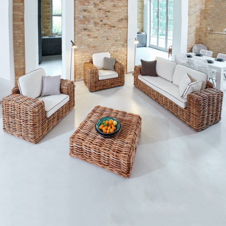 Divano 3P Savana Rattan Naturale