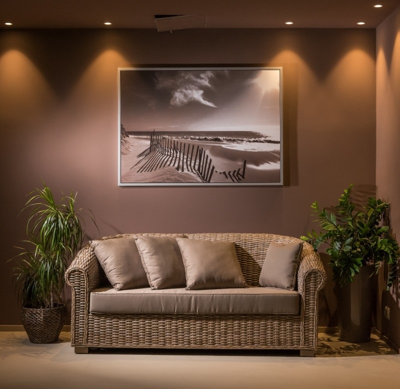 Divano Queen 3P Grigio Rattan Naturale