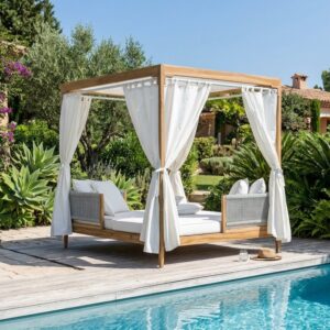 Letto Baldacchino Zante Teak