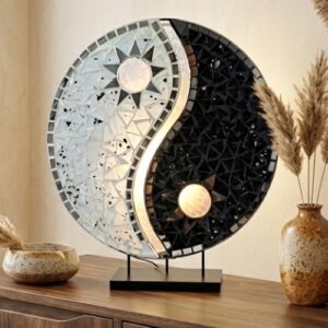 Lampada Yin-Yang Mosaico h36