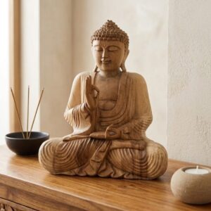 Statua Legno Budda