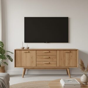 Mobile Tv teak artigianale