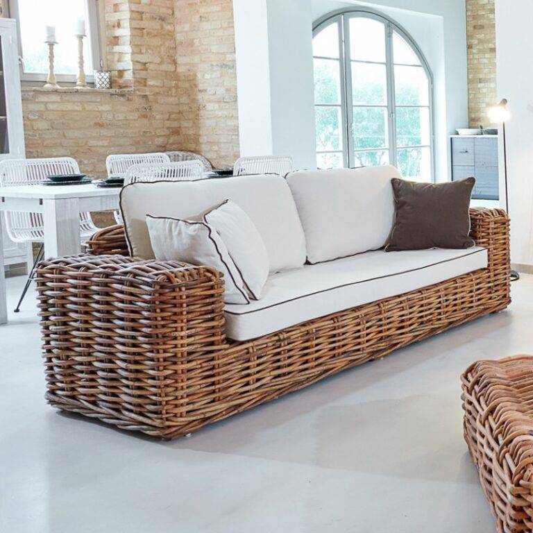 Divano 3P Savana Rattan Naturale