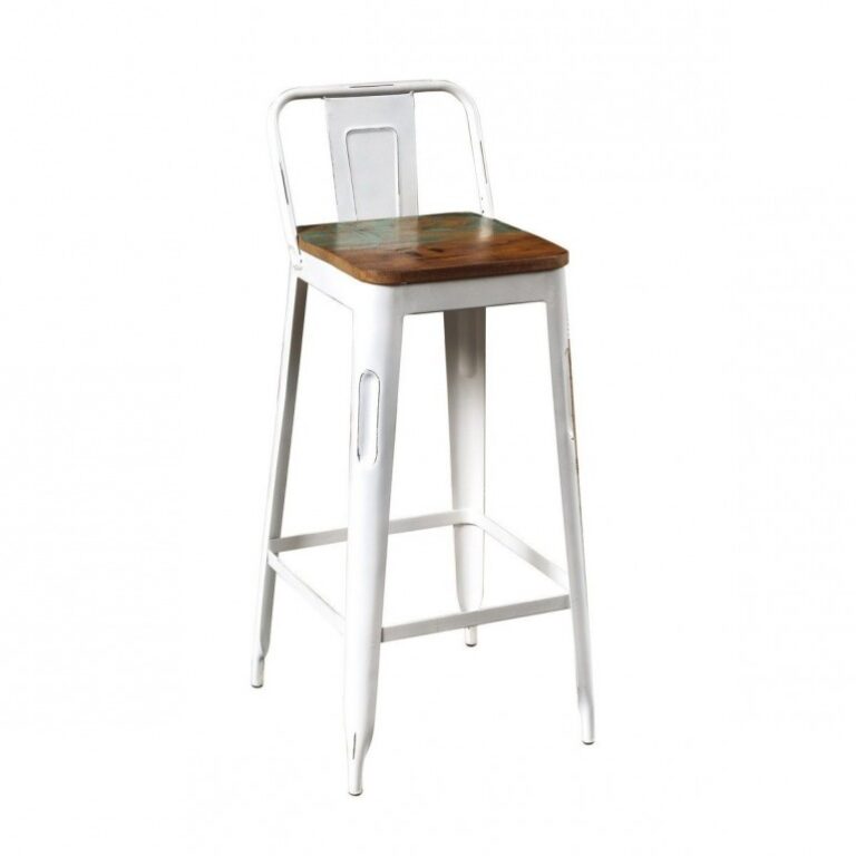 Sgabello Industrial Cook Bianco