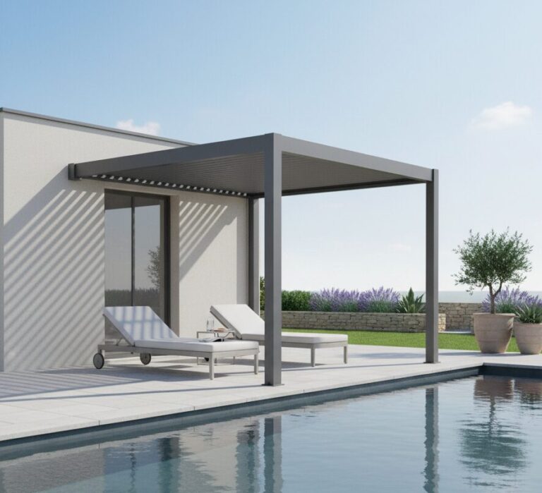 Pergola Bioclimatica Addossata 3X4 Antracite