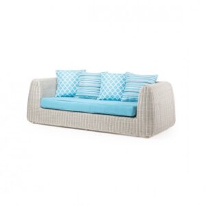 Divano Cactus 3P Rattan Sintetico White