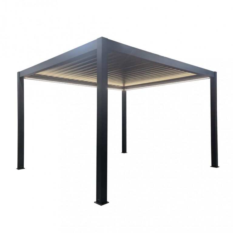 Pergola Bioclimatica Motorizzata Led 4×4 Antracite