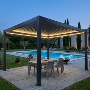 Pergola Bioclimatica Motorizzata Led 4x4 Antracite