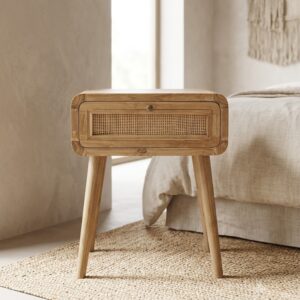 Comodino Teak Rattan 1 Css