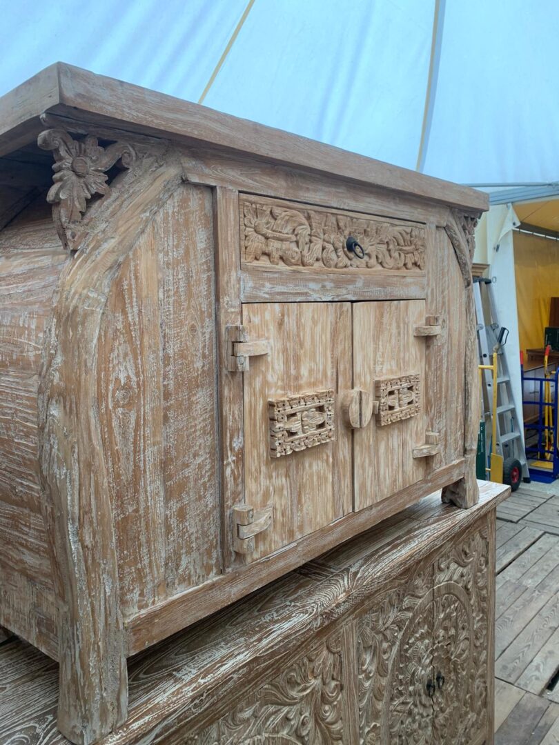 Madia Credenza Teak Sbiancata