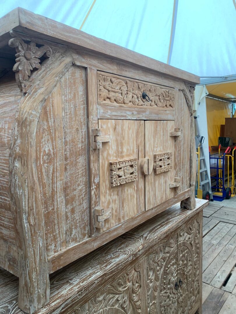 Madia Credenza Teak Sbiancata