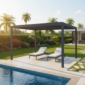 Pergola Bioclimatica 3x3 Doppia Lamella Antracite