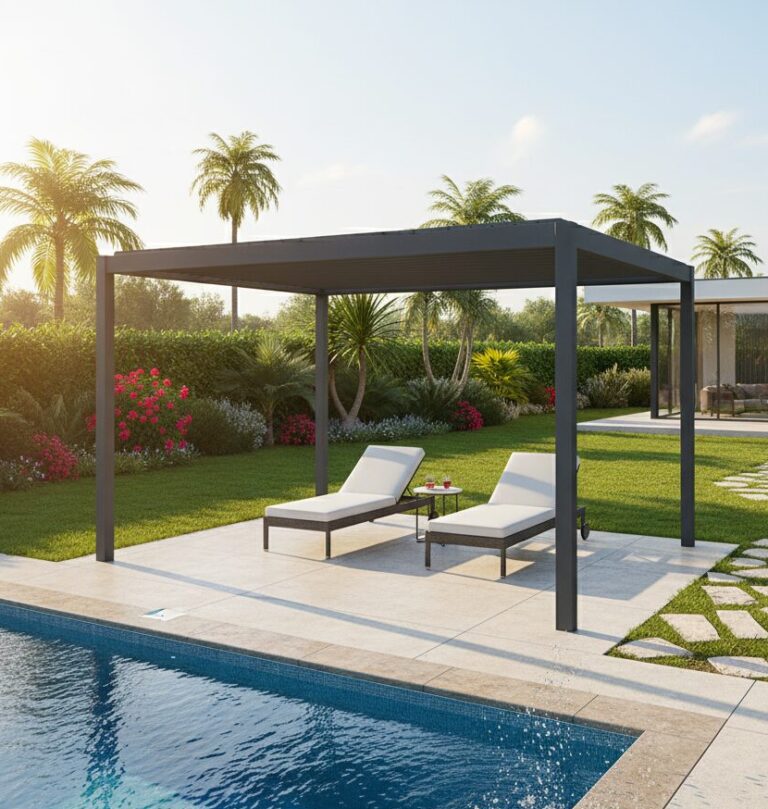 Pergola Bioclimatica 3×3 Doppia Lamella Antracite