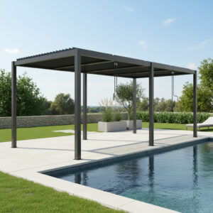 Pergola Alluminio Bioclimatica 5,8x3 Antracite