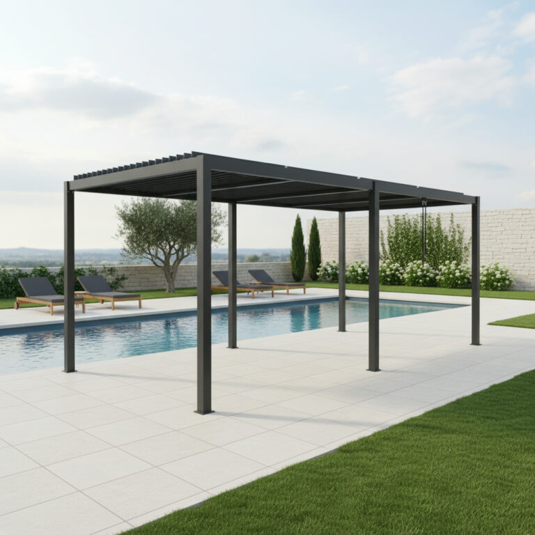 Pergola Alluminio Bioclimatica 7.8×4 Antracite