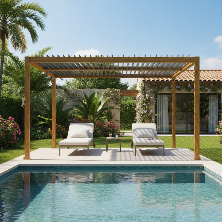 Pergola Bioclimatica 3×4 Effetto Legno