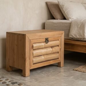 Comodino Teak Bambù