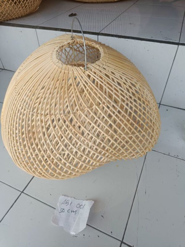 Lampadario Rattan Natural Intrecciato CM Ø 50