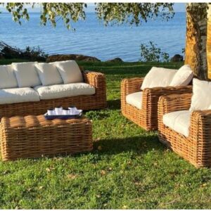 Set Salotto 3P Hawai Rattan Naturale