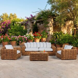 Set Salotto Paraiso Rattan Naturale