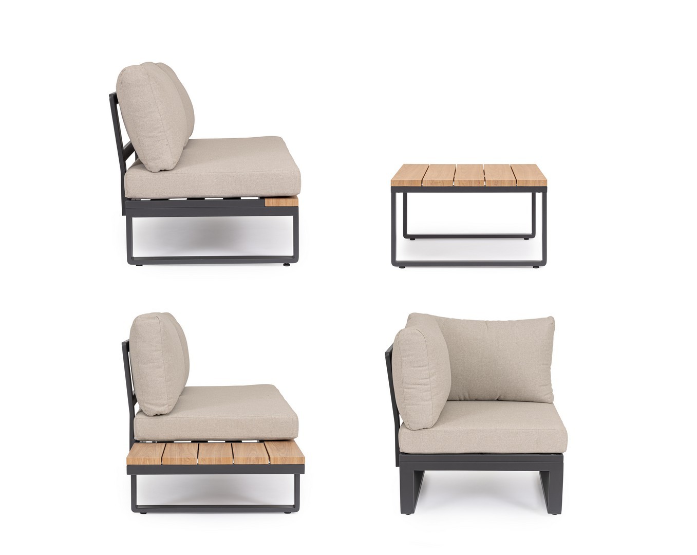 SET SALOTTO ANGOLARE ZELMAR ANTRACITE - immagine 7