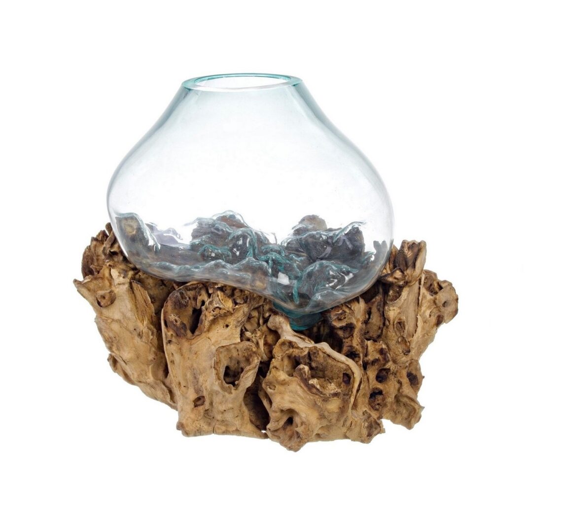 Radice Teak Ciotola Vetro - immagine 2