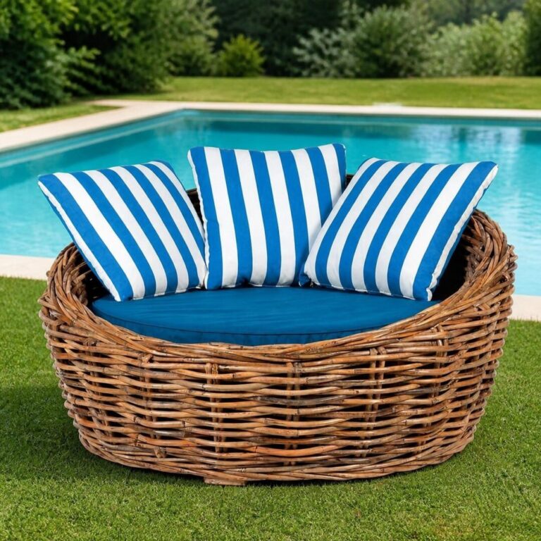 Divano Sofà Orbit Rattan Naturale