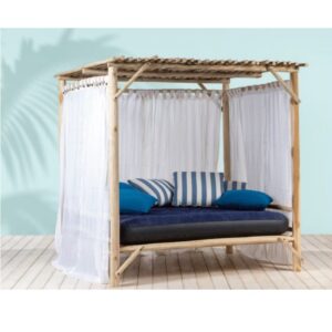 Letto Baldacchino Shaka Teak
