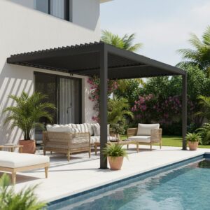 Pergola Bioclimatica Addossata 3x2,5 Antracite