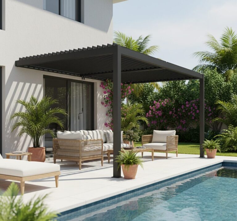 Pergola Bioclimatica Addossata 3×2.5 Antracite