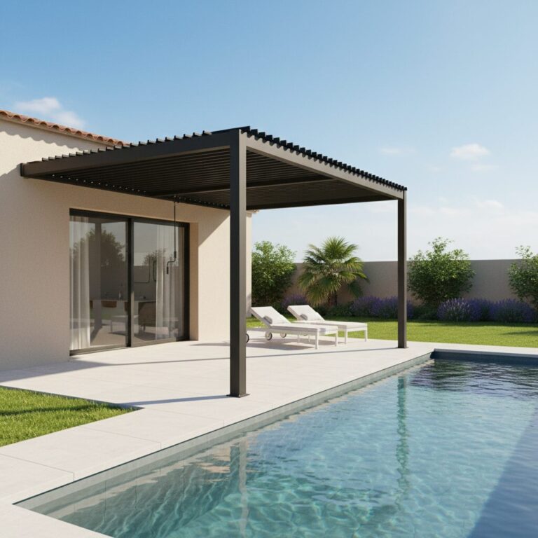 Pergola Bioclimatica Addossata 4×2.5 Antracite