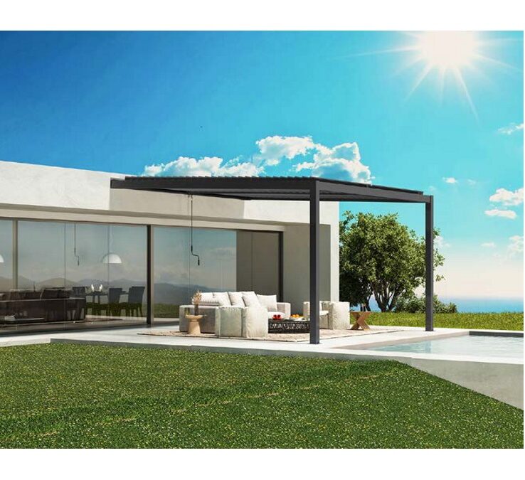 Pergola Bioclimatica Addossata 4x2,5 Antracite
