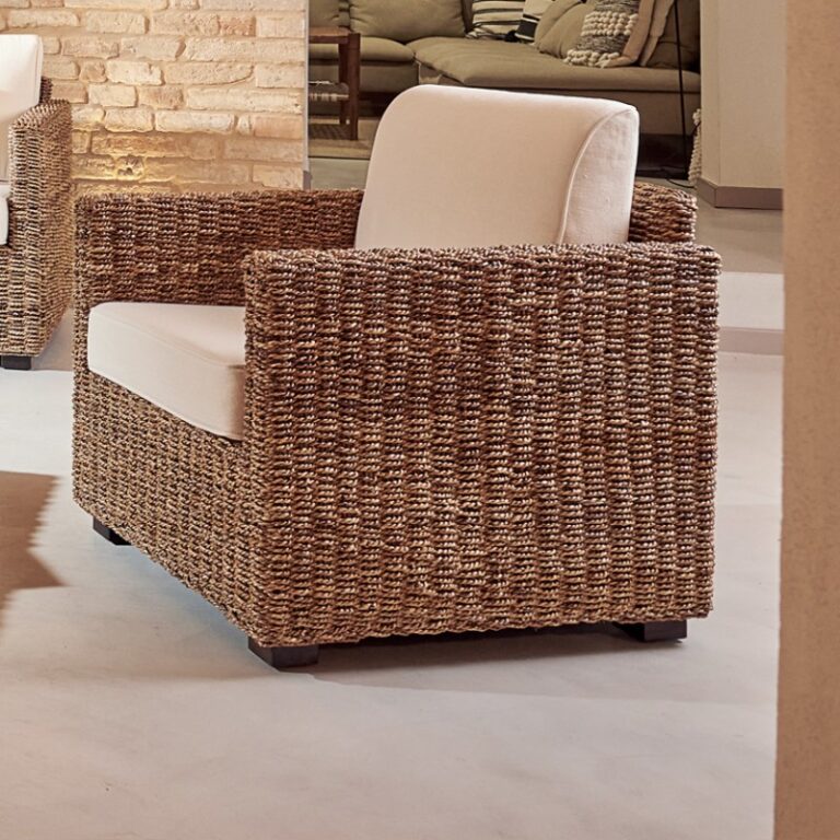 Poltrona Small Box Rattan Naturale