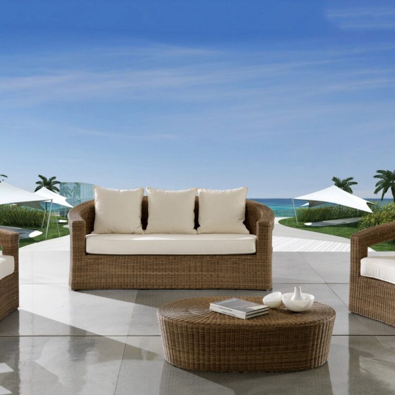 Set Salotto Oasi 3P Rattan Sintetico Bronze