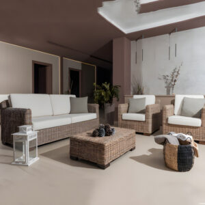 Set Salotto Cayman 2P Rattan Naturale