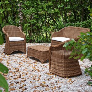 Set Salotto Charlie Rattan Sintetico Marrone