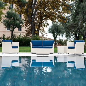 Set Salotto Don Pepe Rattan Sintetico Bianco