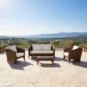 Set Salotto Plaza 2P Rattan Sintetico Croco