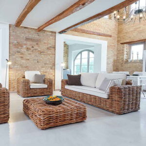 Set Salotto Savana Rattan Naturale