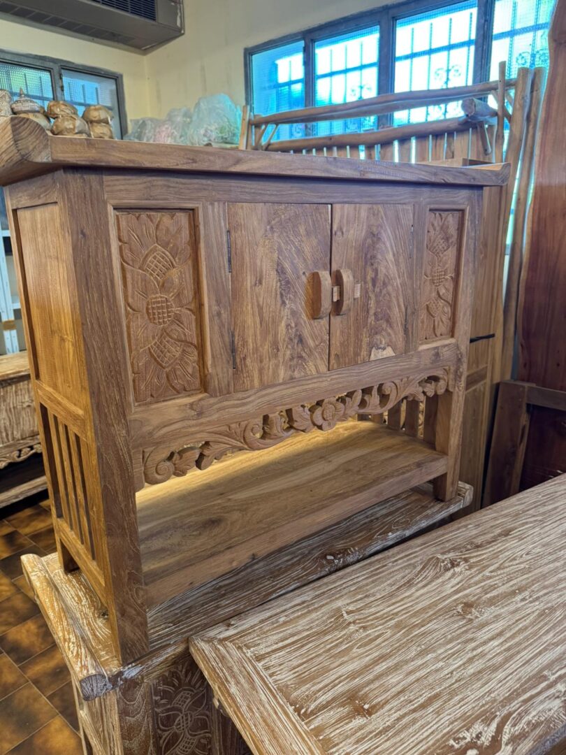 Mobile Consolle Bagno Teak - immagine 4