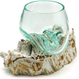 Radice Teak Decapata Ciotola Vetro