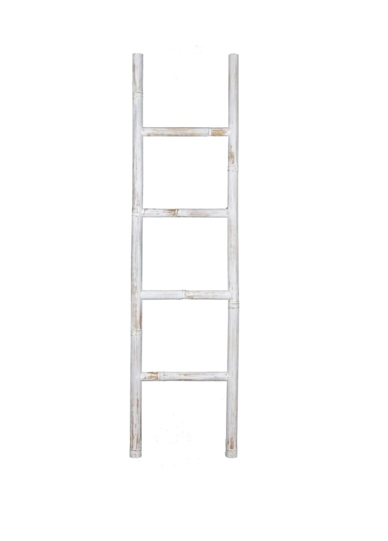 Scala Decorativa Portasciugamani Bambù - immagine 3