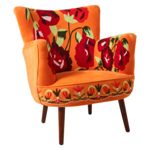 Poltrona Gaillarda Ricamata Floral