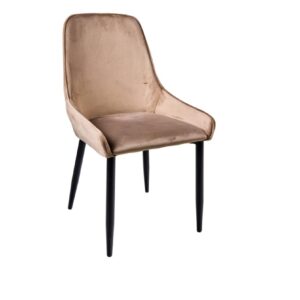 Sedia Elizabeth Velluto Tortora