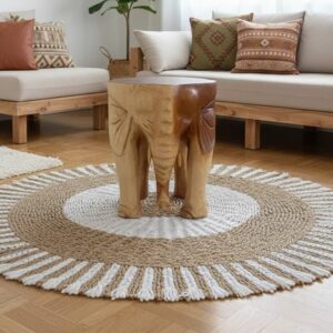 Tavolino Basso Legno Elefante