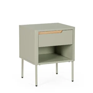 Comodino 1C+1P Nathan Grigio Sabbia