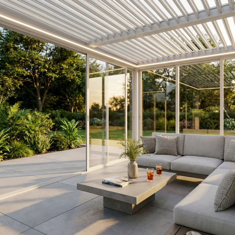 Laterale Pergola Scorrevole Vetro 4P