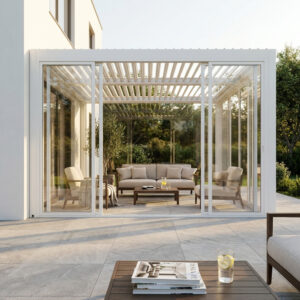 Laterale Pergola Scorrevole Vetro 4P