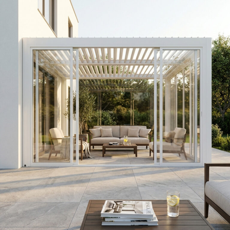 Laterale Pergola Scorrevole Vetro 4P
